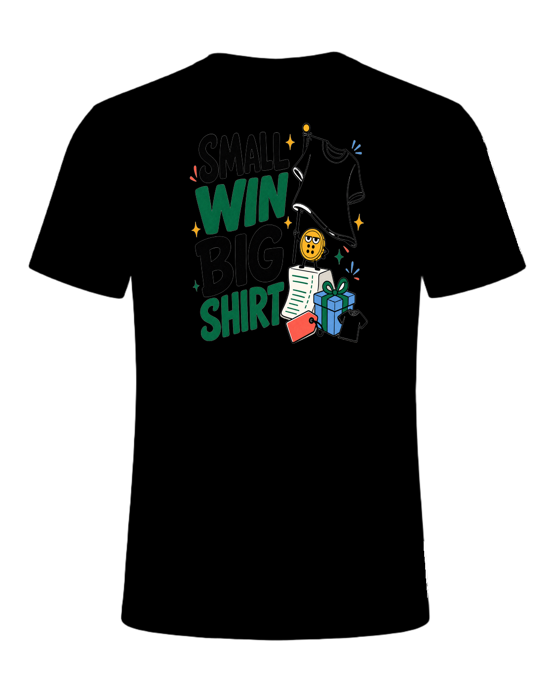 SMALL WIN BIG SHIRT — Black