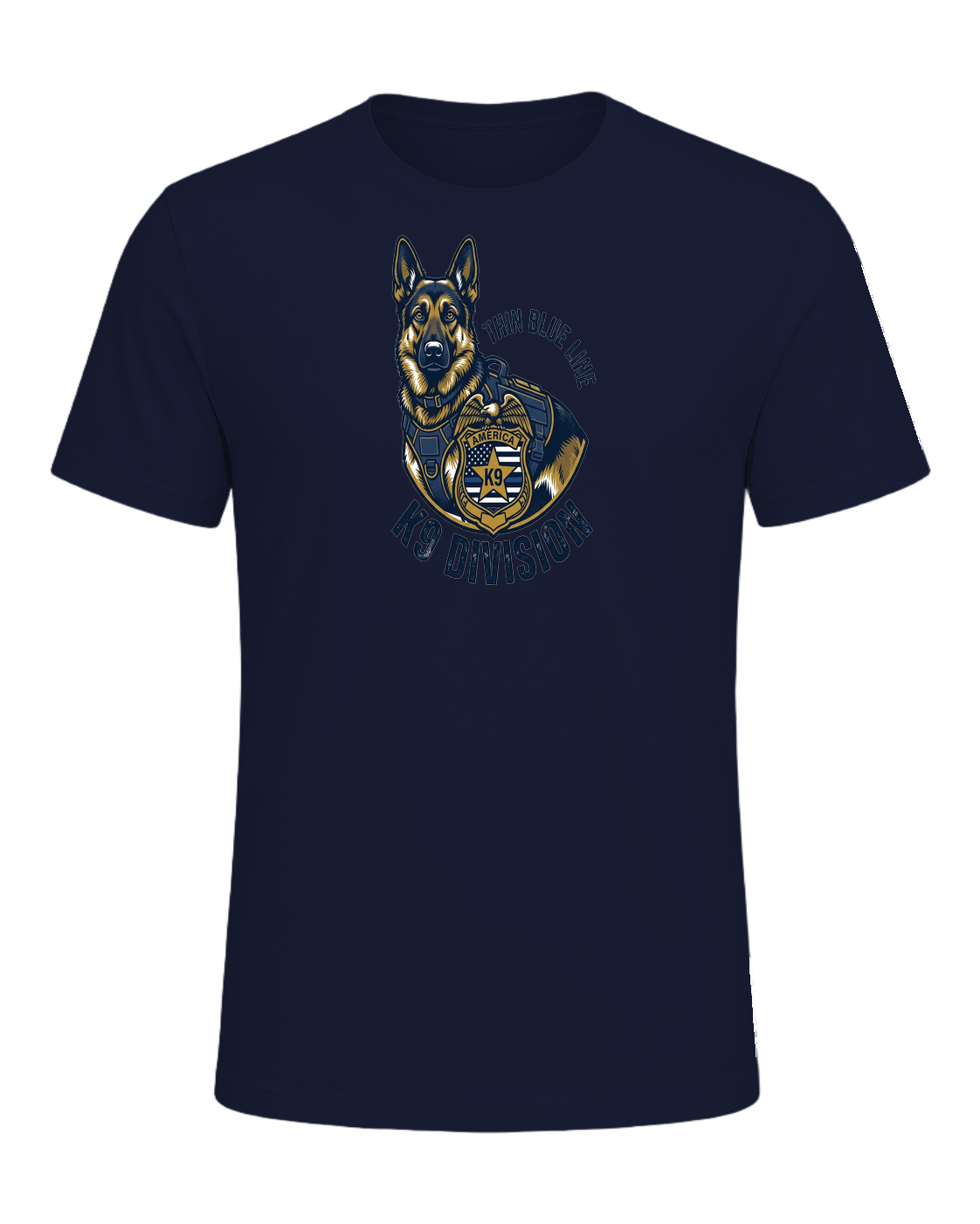 German Shepherd K9 Officer — Navy