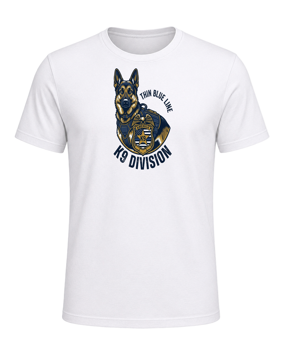 German Shepherd K9 Officer — White