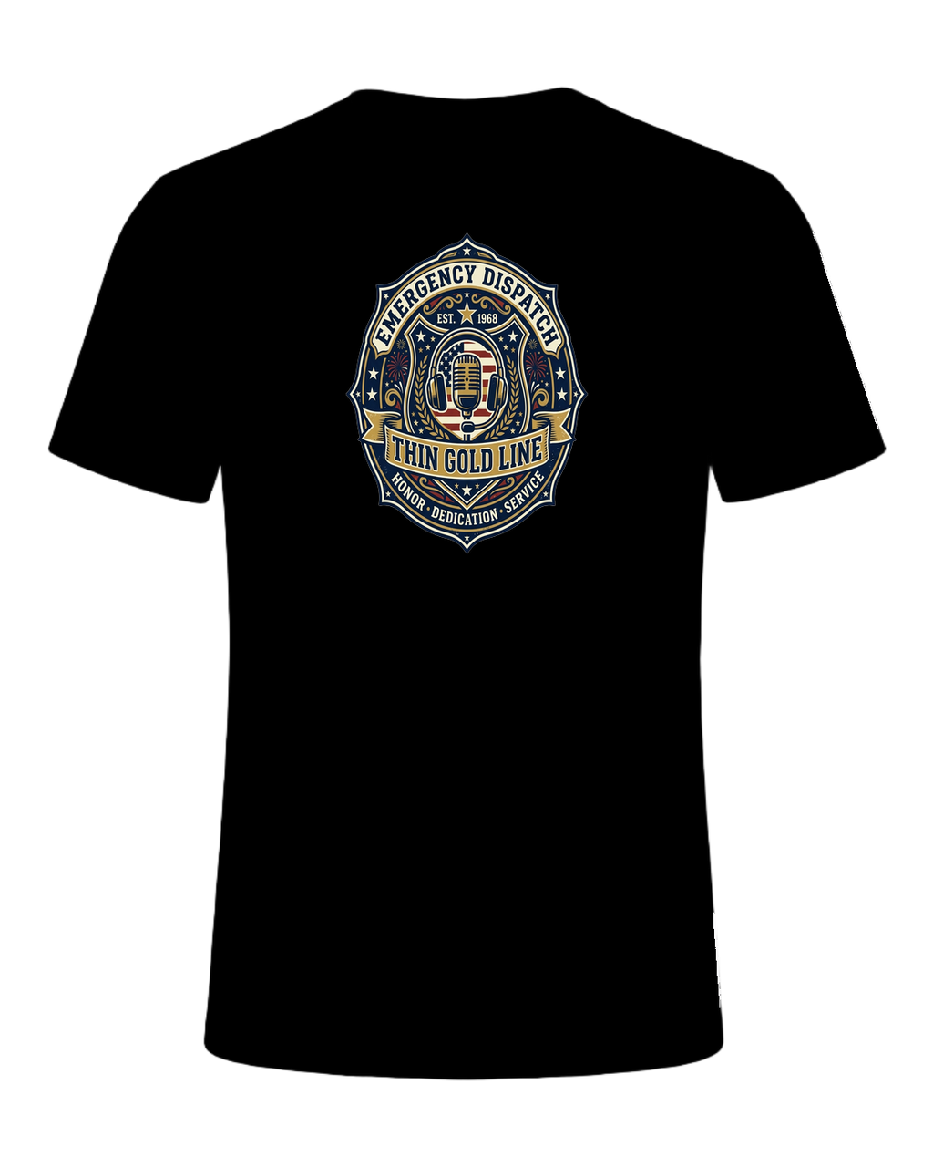 Thin gold line — Black