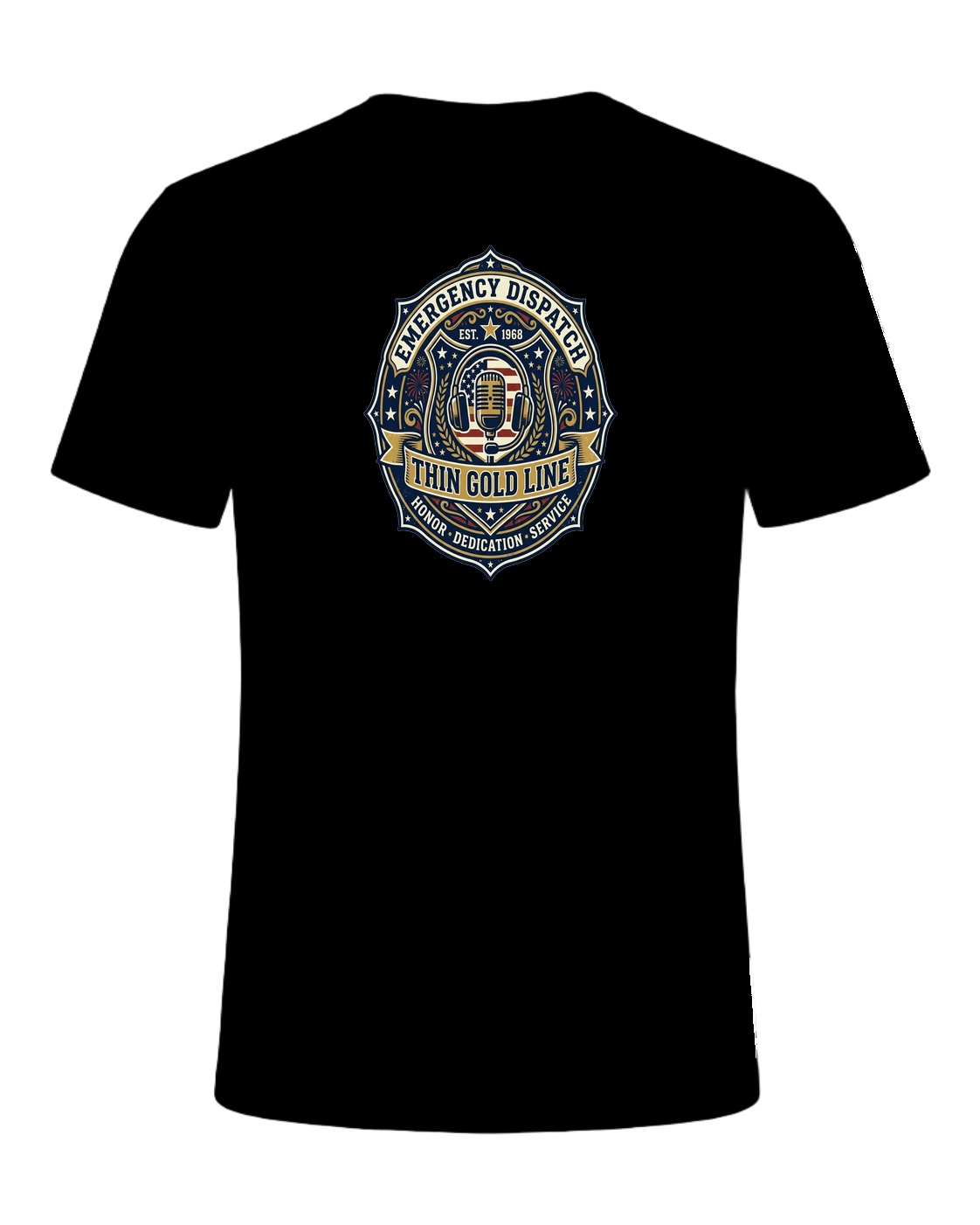 Thin gold line — Black