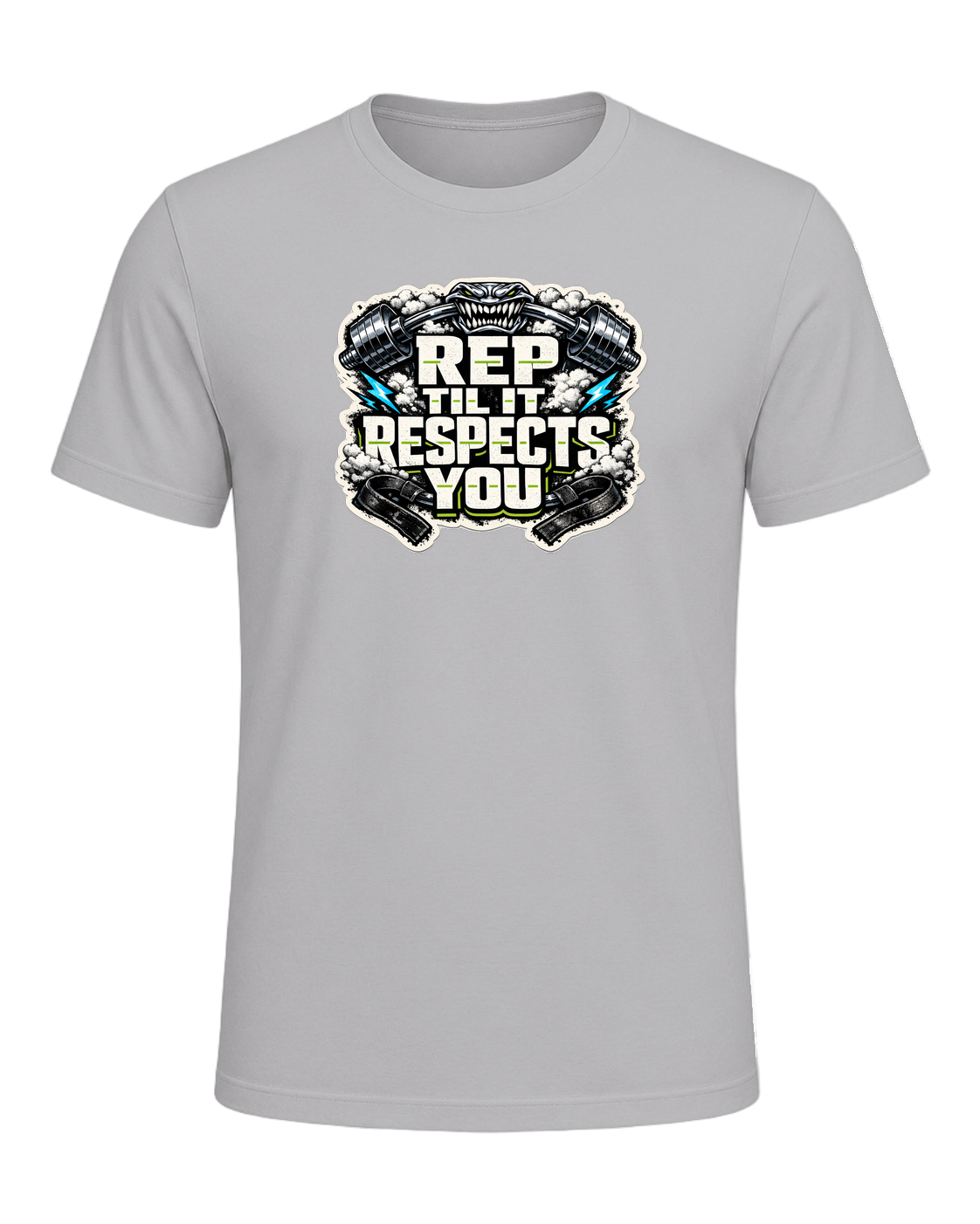 Rep Til It Respects You Tee — Athletic Heather