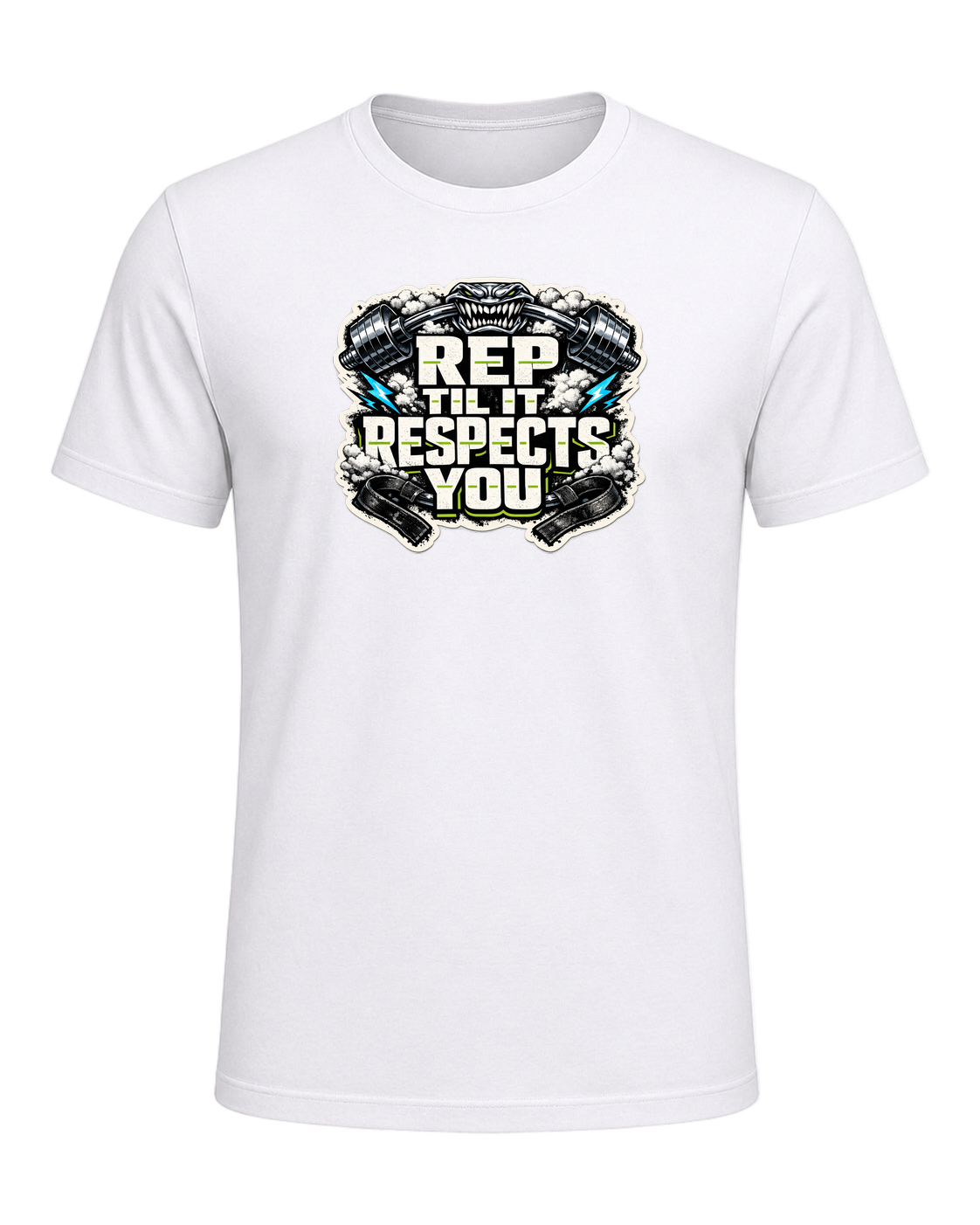 Rep Til It Respects You Tee — White