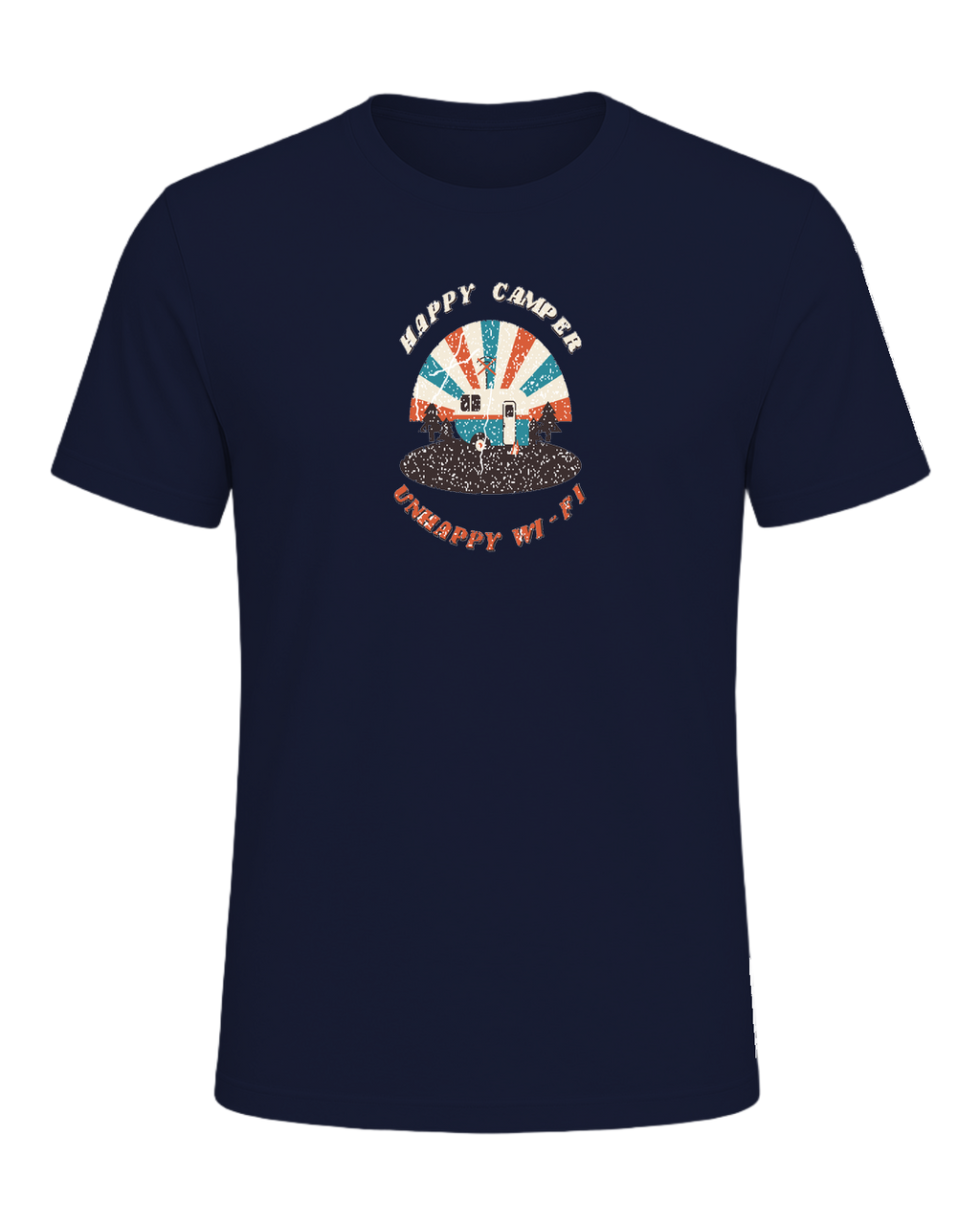 HAPPY CAMPER UNHAPPY WI-FI — Navy