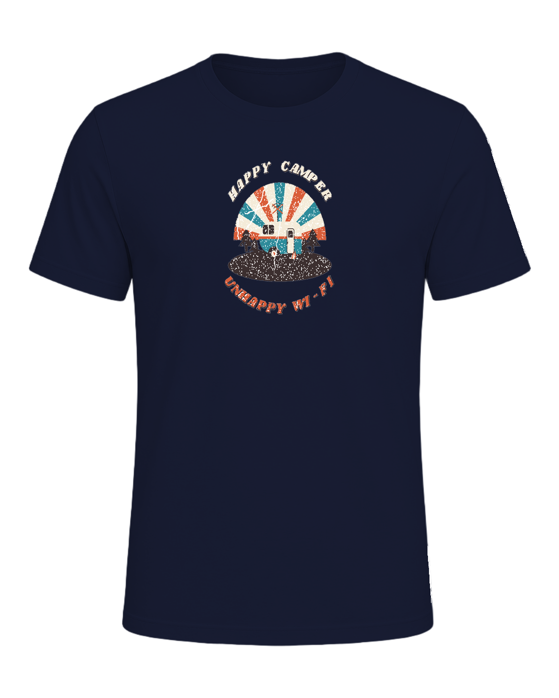 HAPPY CAMPER UNHAPPY WI-FI — Navy