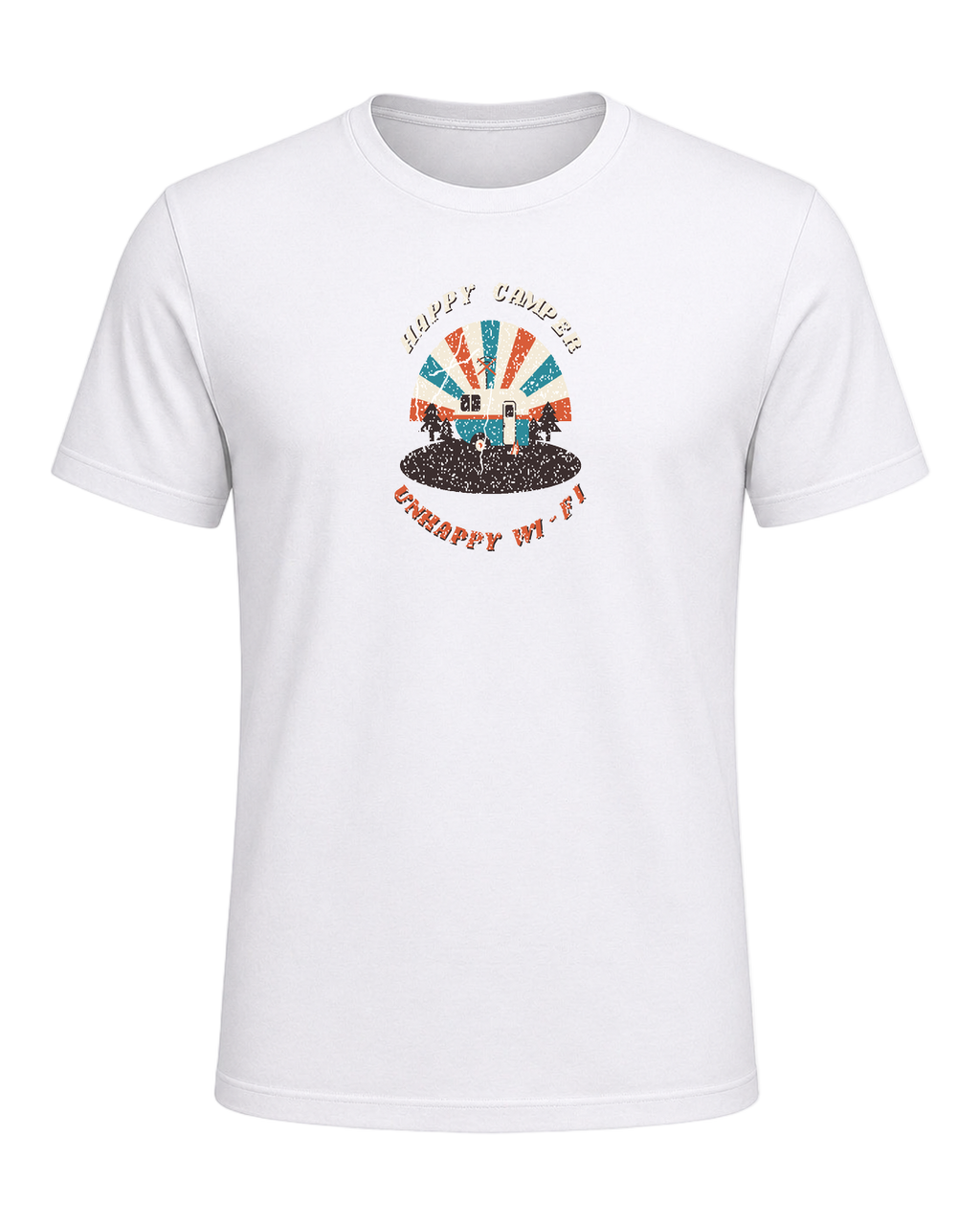 HAPPY CAMPER UNHAPPY WI-FI — White