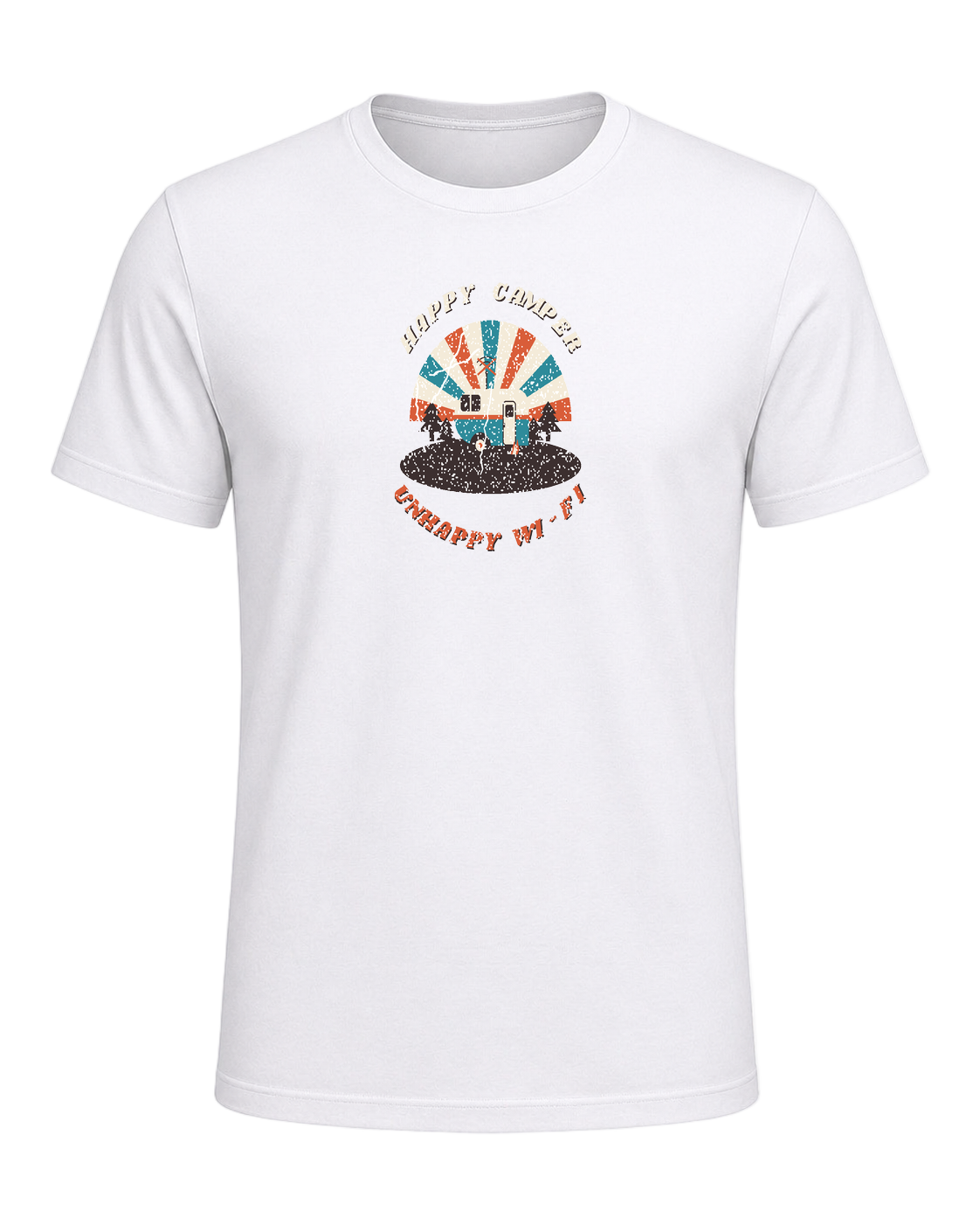 HAPPY CAMPER UNHAPPY WI-FI — White