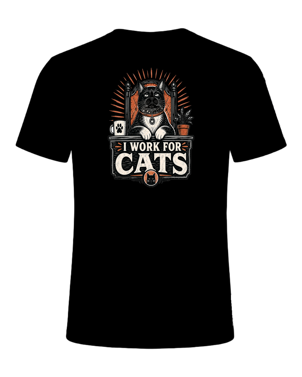I WORK FOR CATS — Black