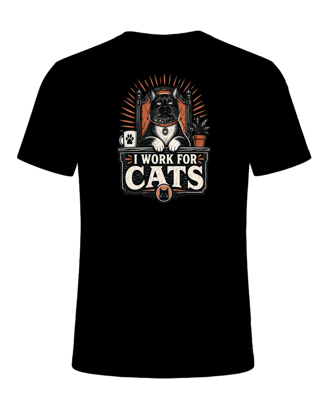 I WORK FOR CATS — Black