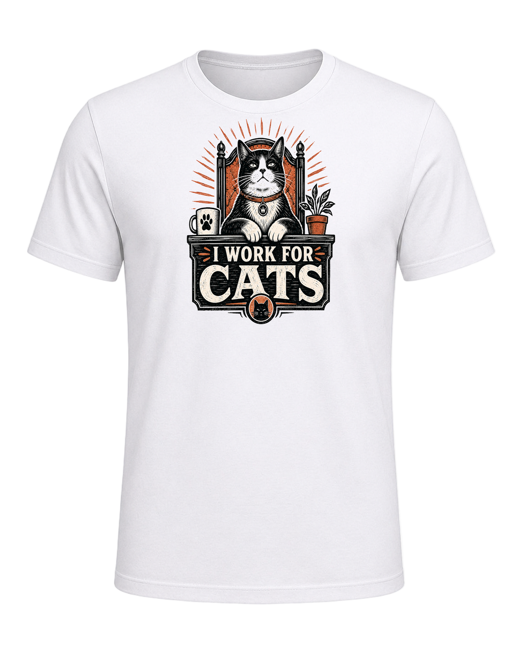I WORK FOR CATS — White