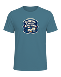 Caffeine, Chaos & Charting Tee — Heather Deep Teal