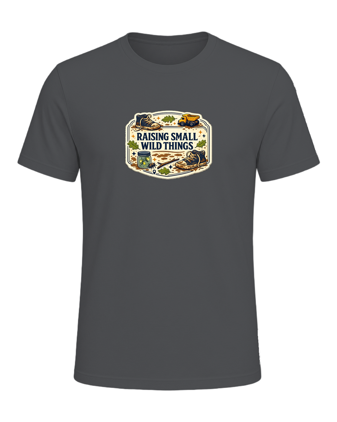 A vintage field-guide boy mom tee for anyone proudly raising small wild things. — Asphalt