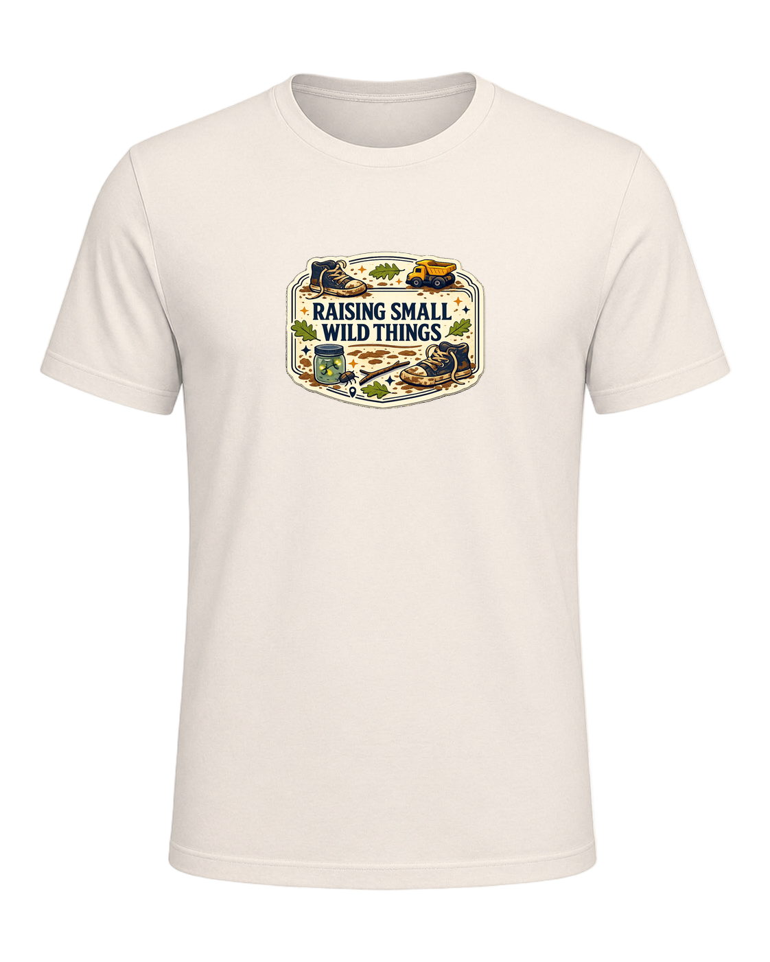 A vintage field-guide boy mom tee for anyone proudly raising small wild things. — Natural