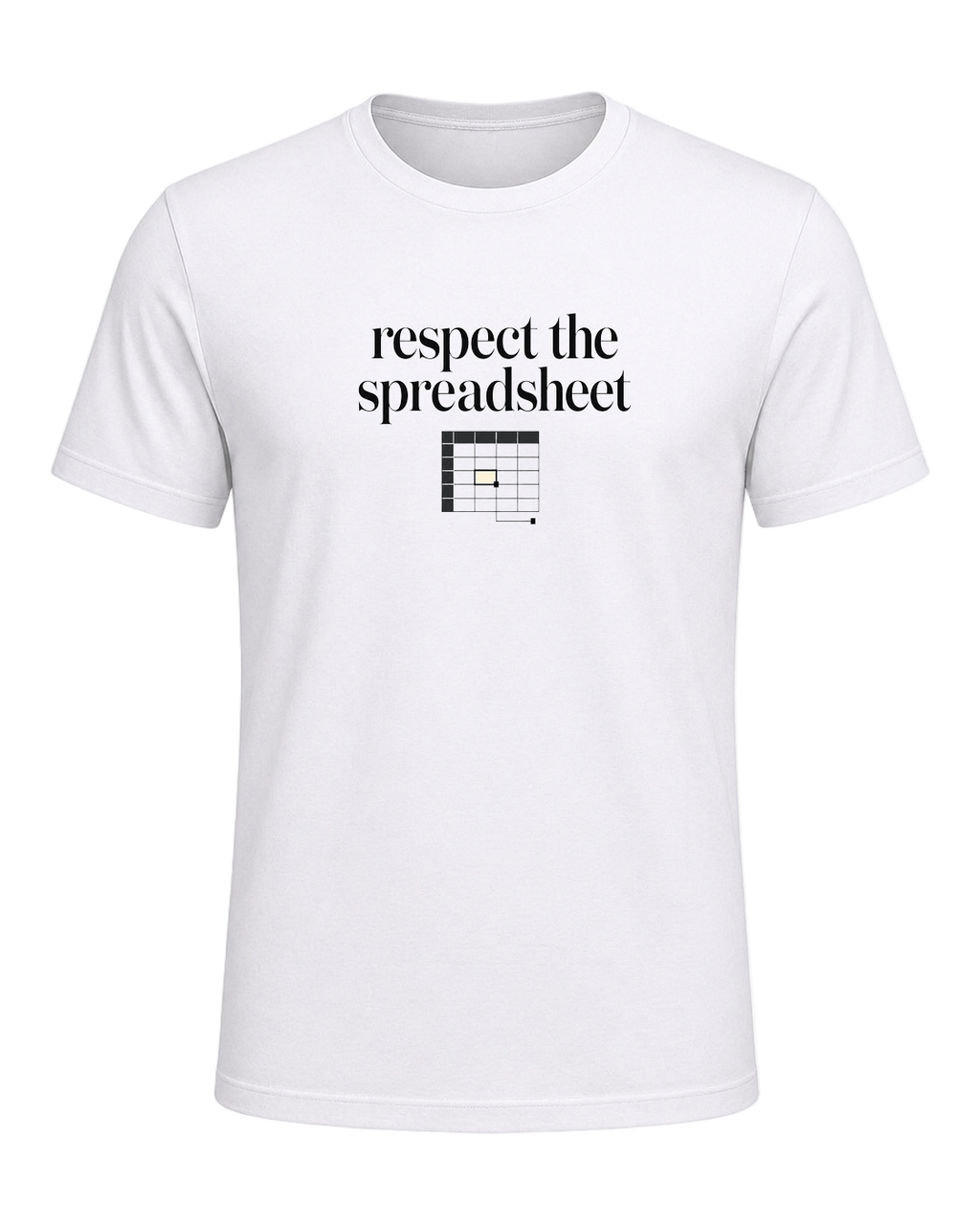 respect the spreadsheet — White