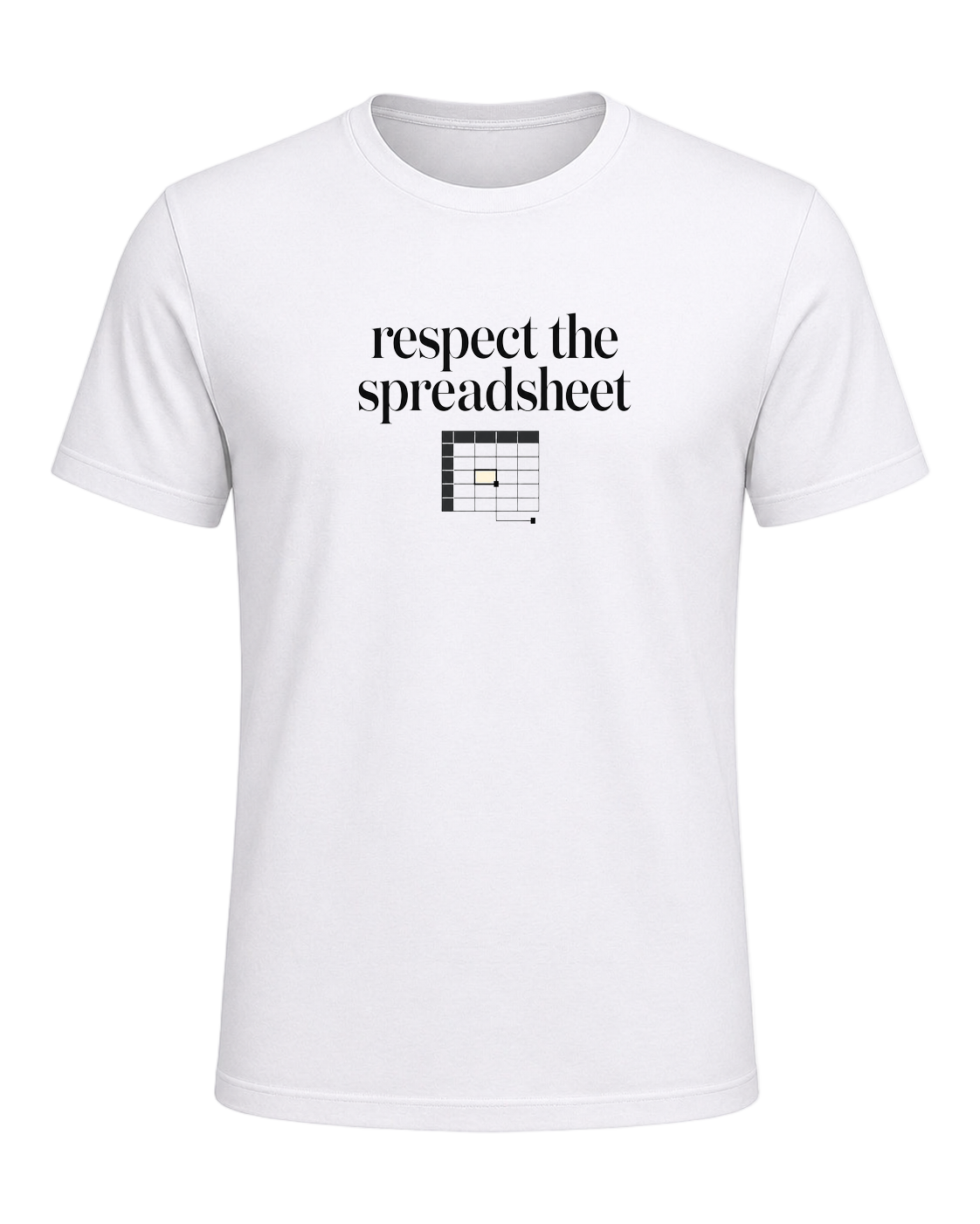 respect the spreadsheet — White