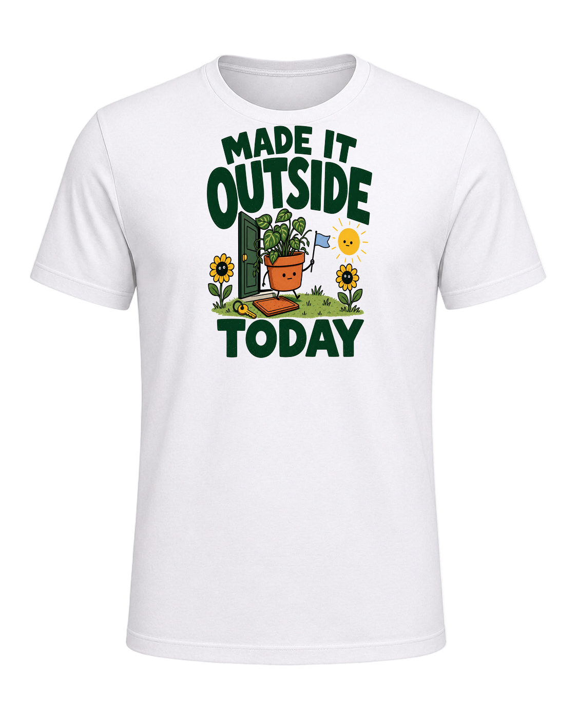 MADE IT OUTSIDE TODAY — White