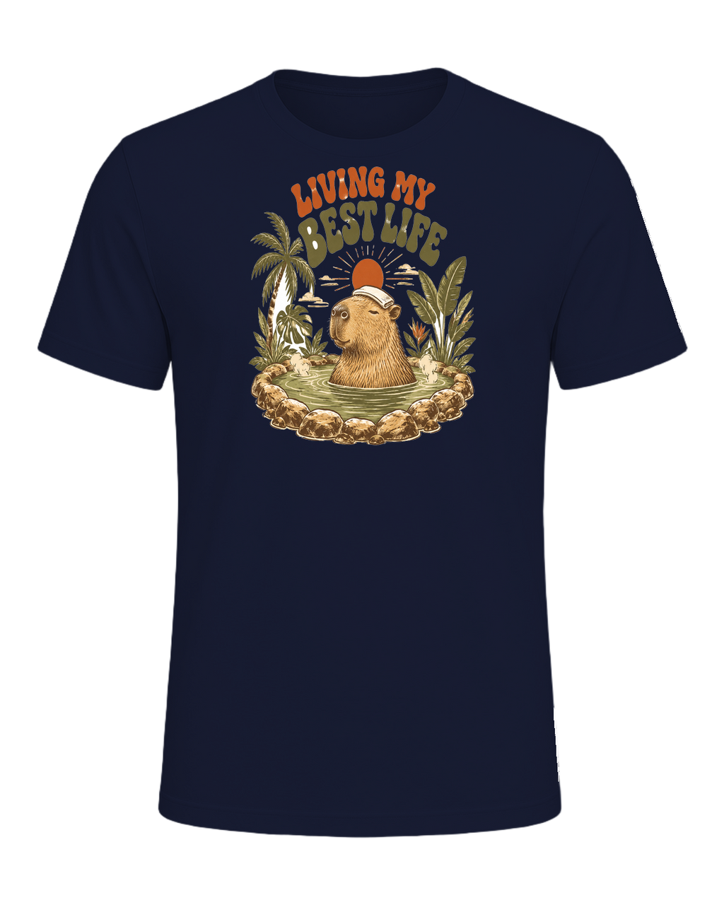 Capybara Chill Vibes — Navy
