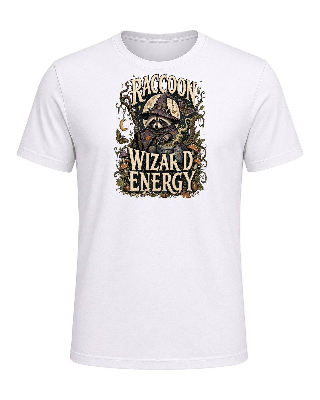 RACCOON WIZARD ENERGY — White