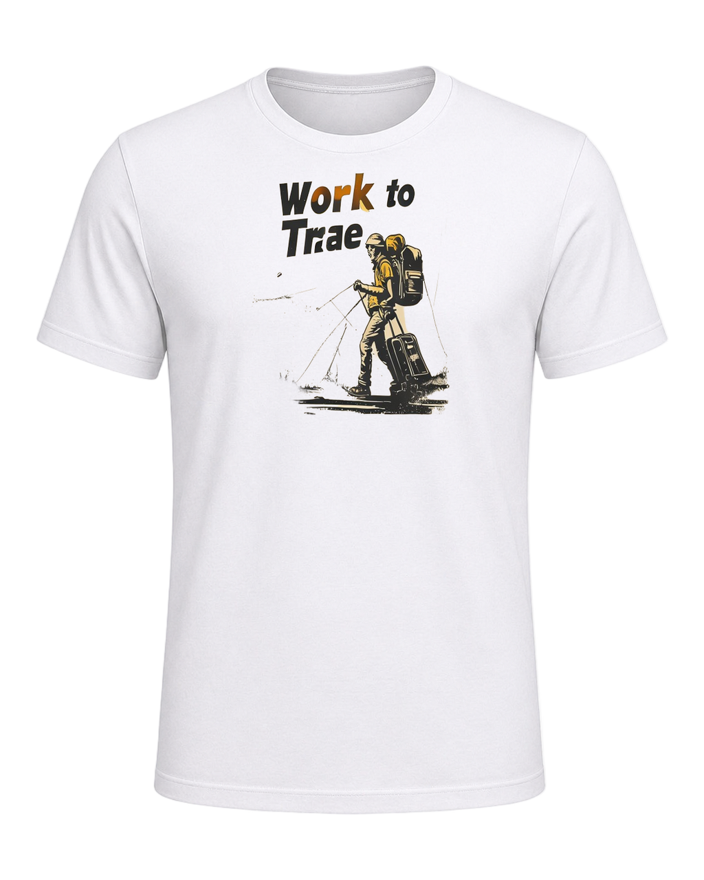 WORK TO TRAVEL — White