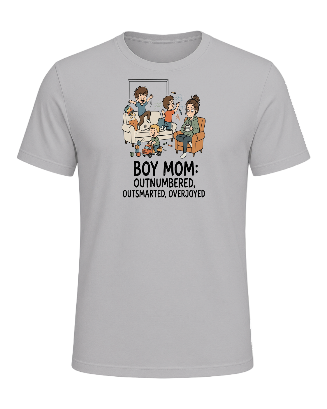 Boy Mom Humor — Athletic Heather