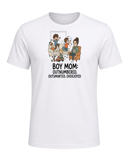 Boy Mom Humor — White