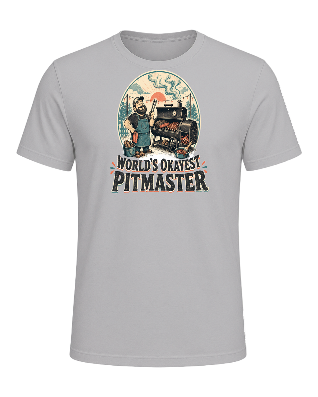 WORLD'S OKAYEST PITMASTER — Athletic Heather