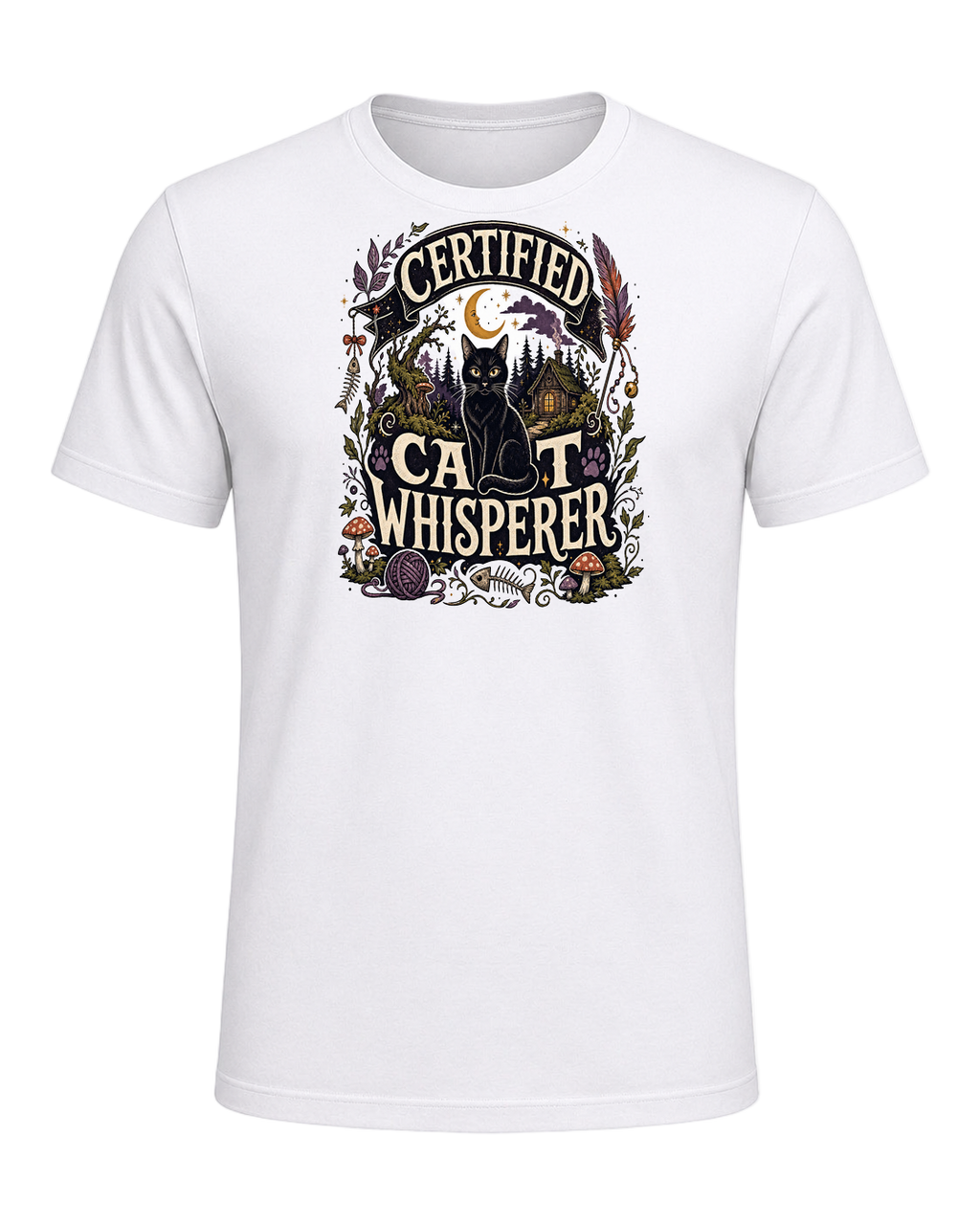 CERTIFIED CAT WHISPERER — White