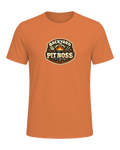 A bold retro BBQ badge tee for the backyard cook who takes charge of the grill. — Burnt Orange