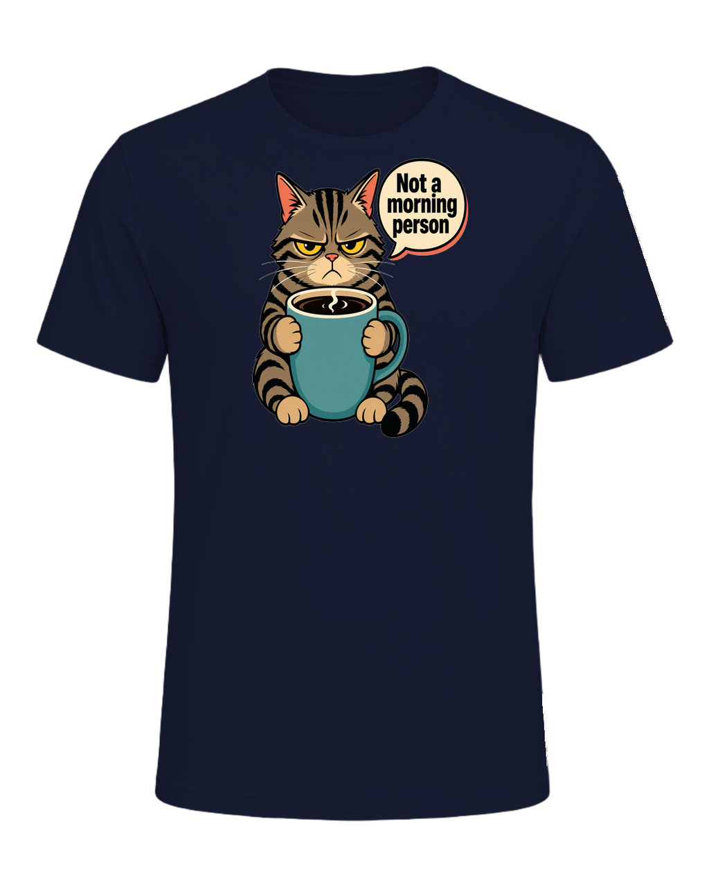 Grumpy Tabby Coffee — Navy