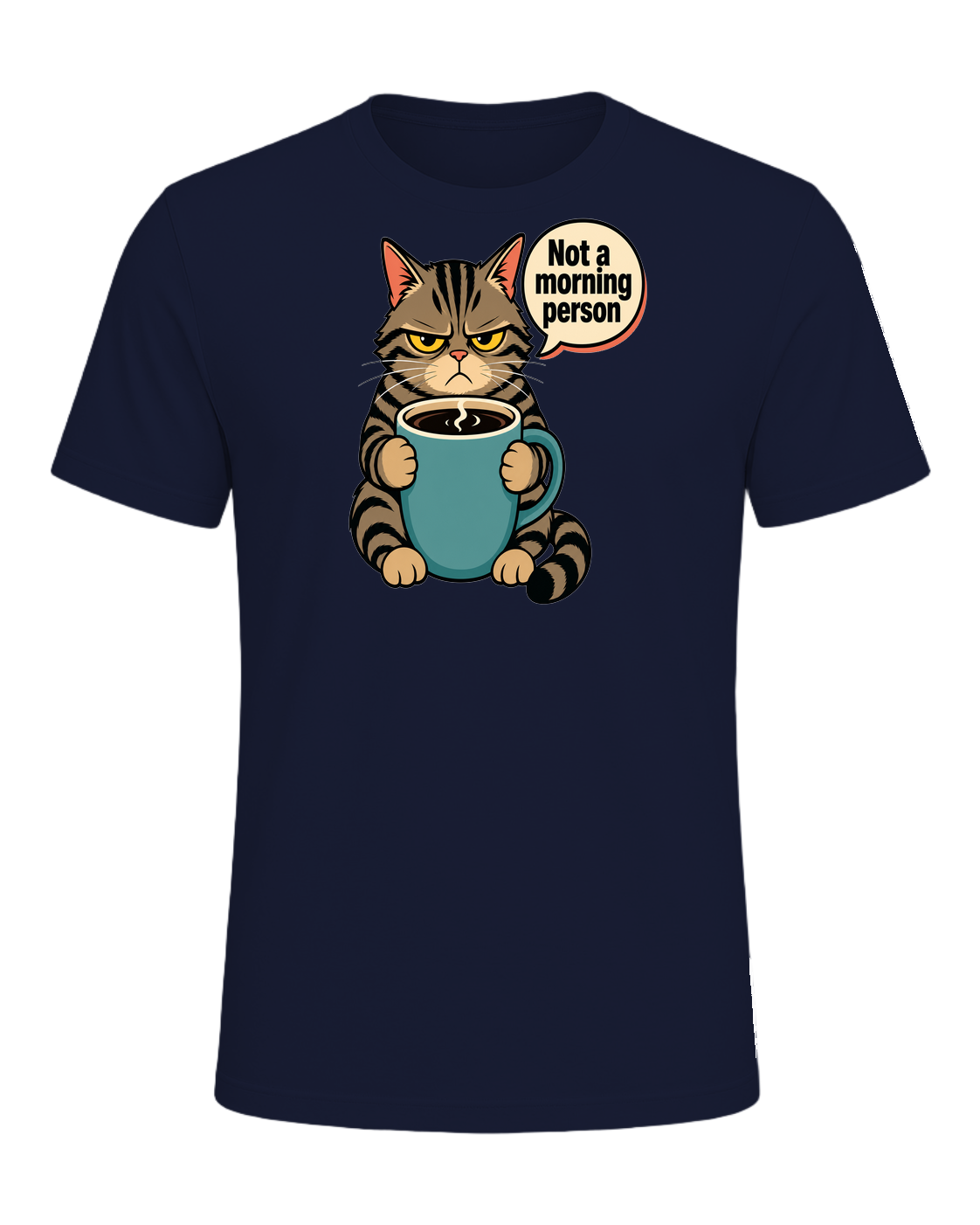 Grumpy Tabby Coffee — Navy