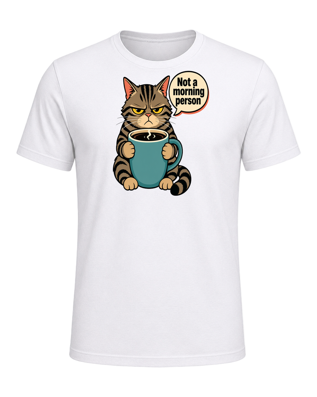 Grumpy Tabby Coffee — White