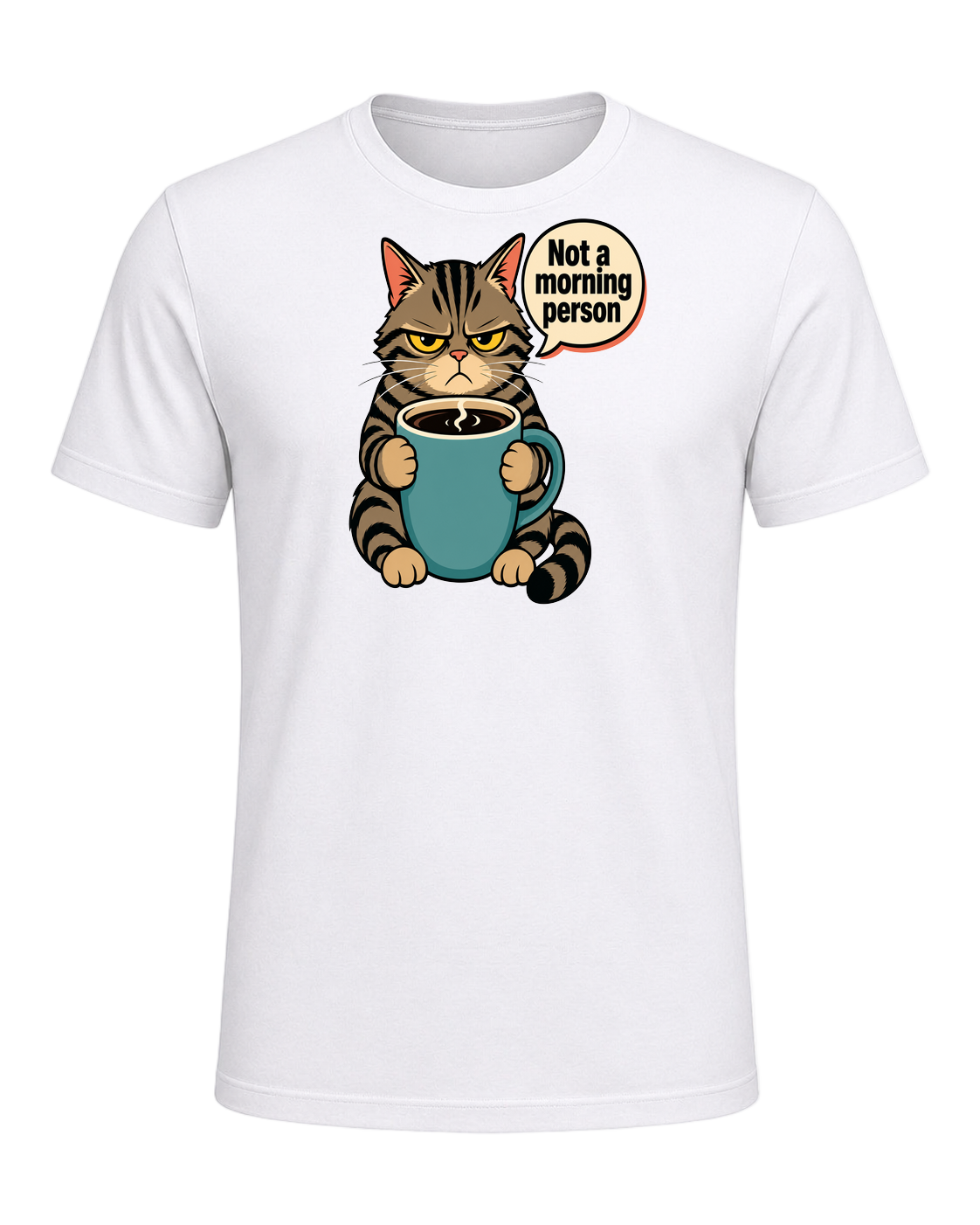 Grumpy Tabby Coffee — White