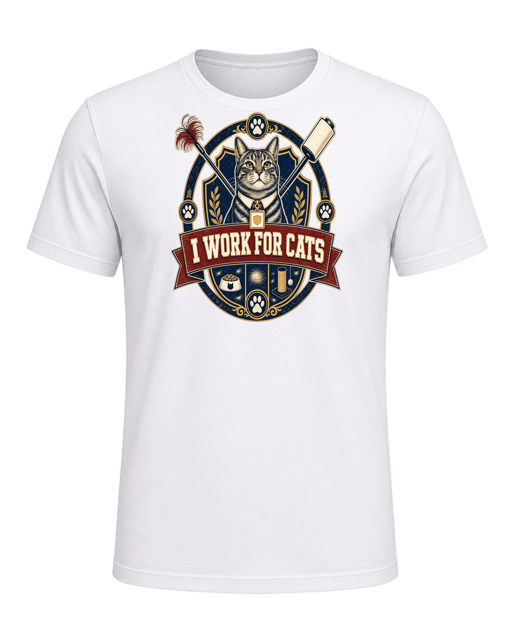 I WORK FOR CATS — White