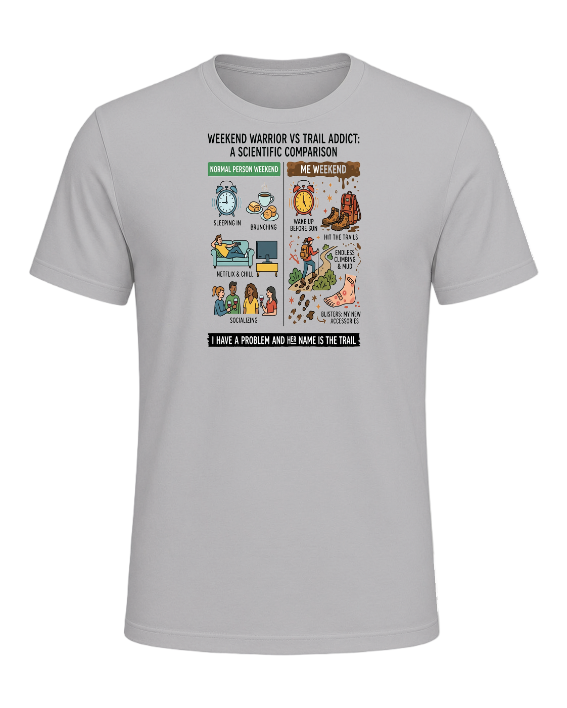 Hike Obsessed Humor — Athletic Heather