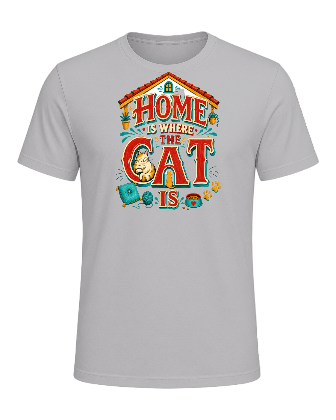 HOME IS WHERE THE CAT IS — Athletic Heather