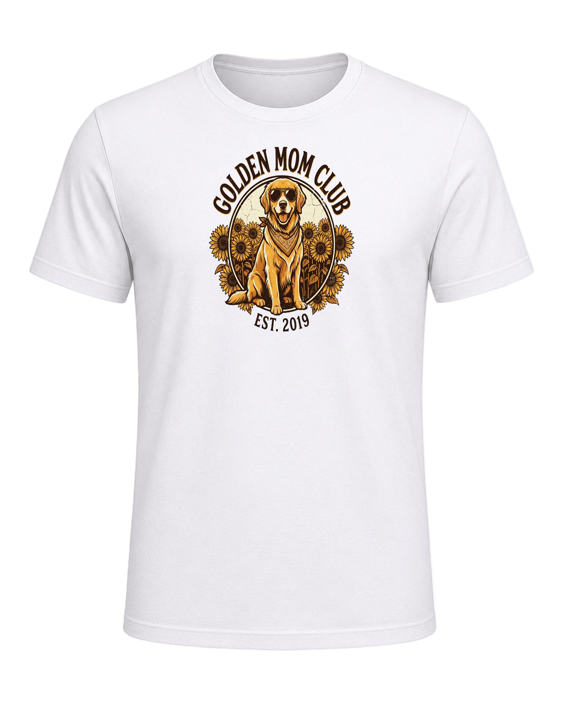 Golden Retriever Mom — White