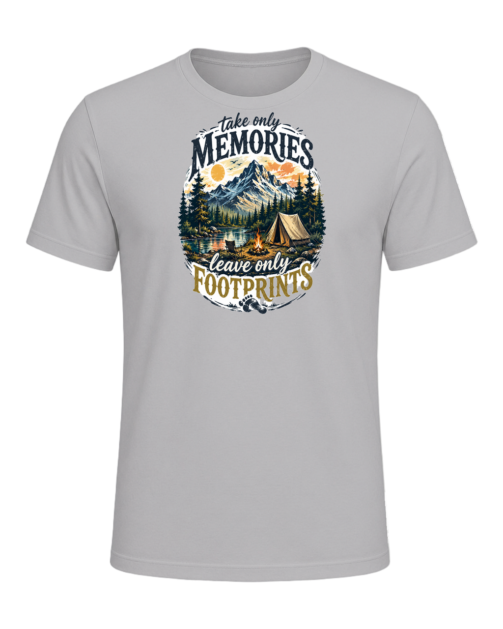 take only memories leave only footprints — Athletic Heather