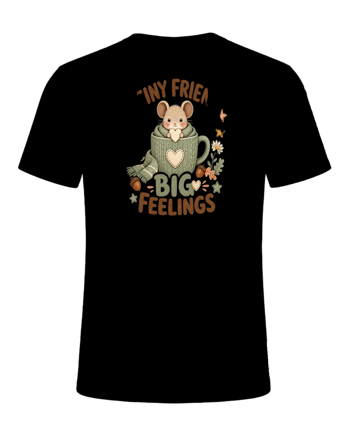 TINY FRIEND BIG FEELINGS — Black