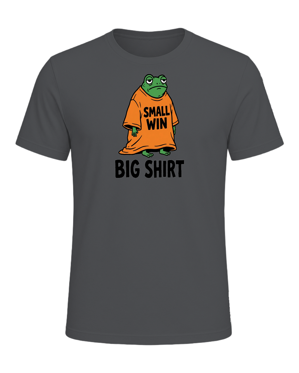 SMALL WIN BIG SHIRT — Asphalt