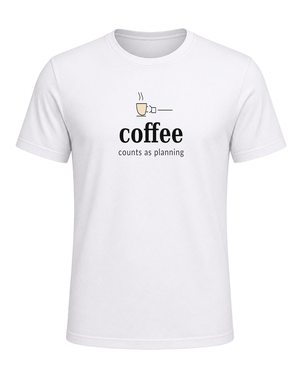 coffee counts as planning — White