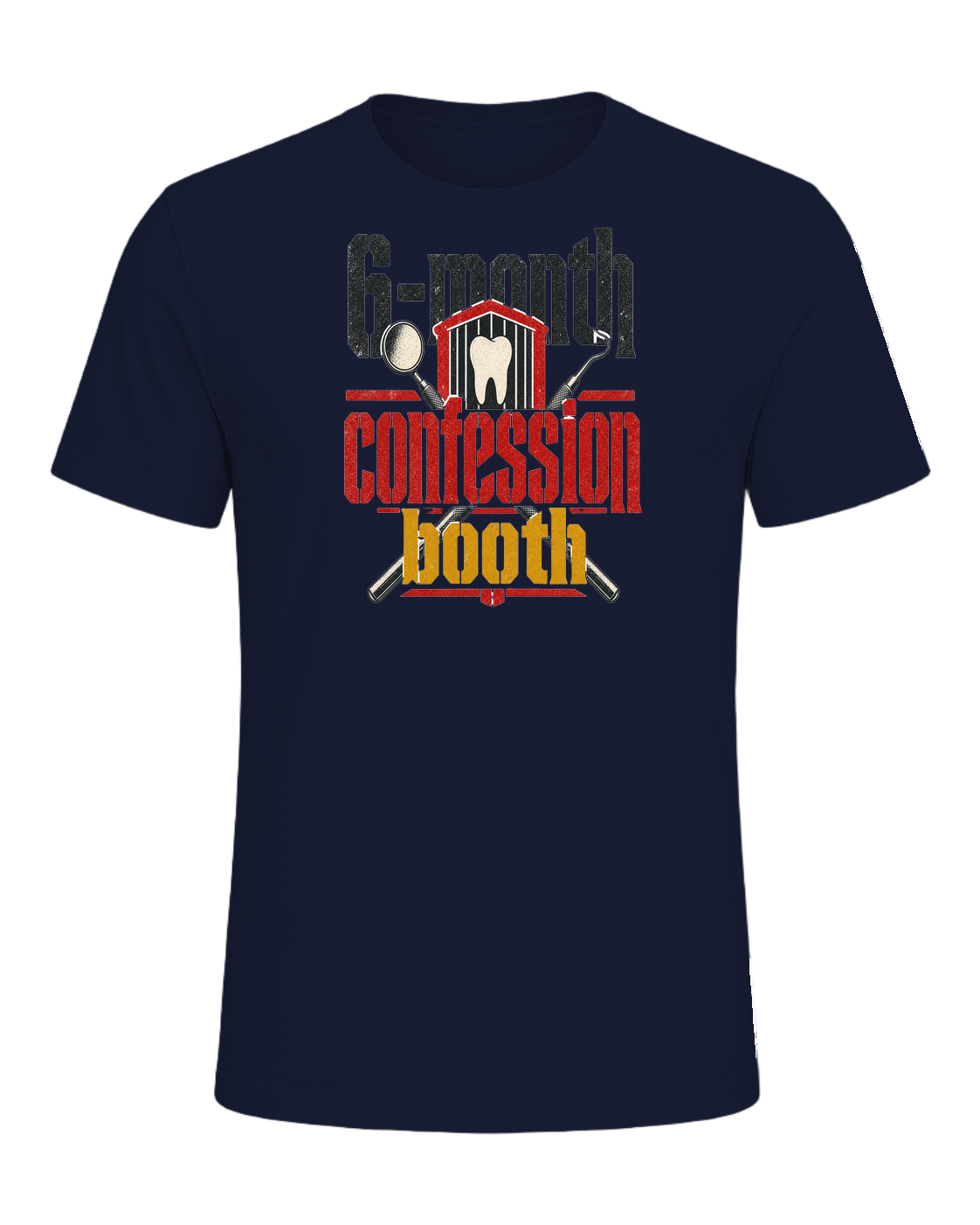6-month confession booth — Navy