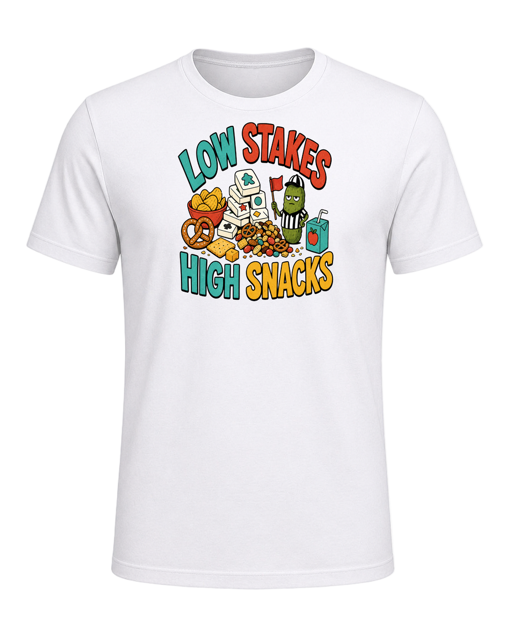 LOW STAKES HIGH SNACKS — White