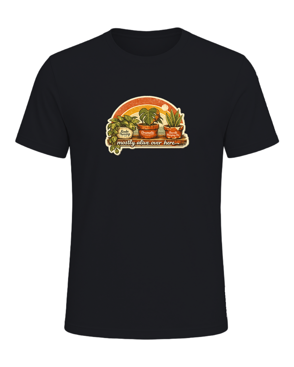 Mostly Alive Over Here Tee — Vintage Black