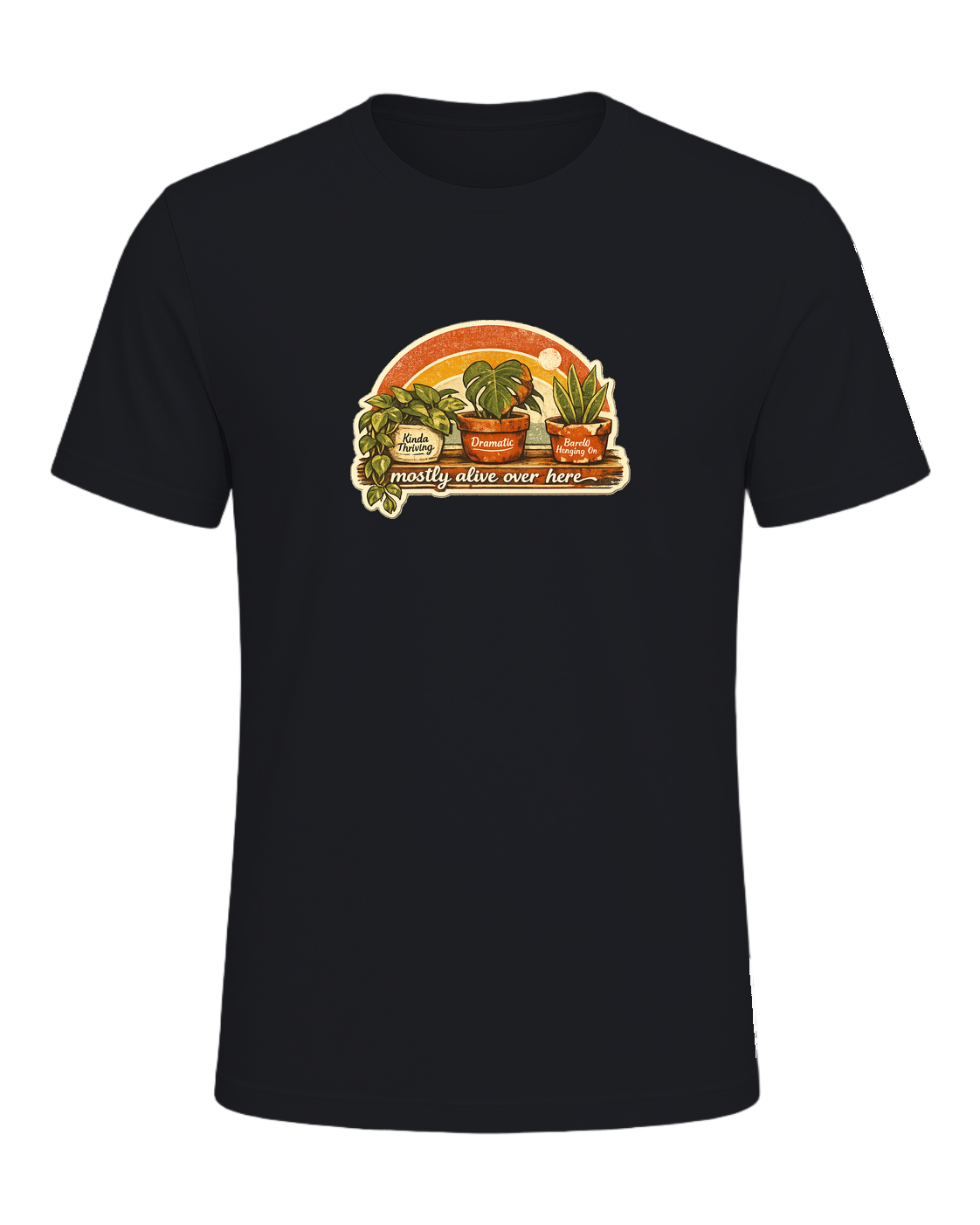 Mostly Alive Over Here Tee — Vintage Black