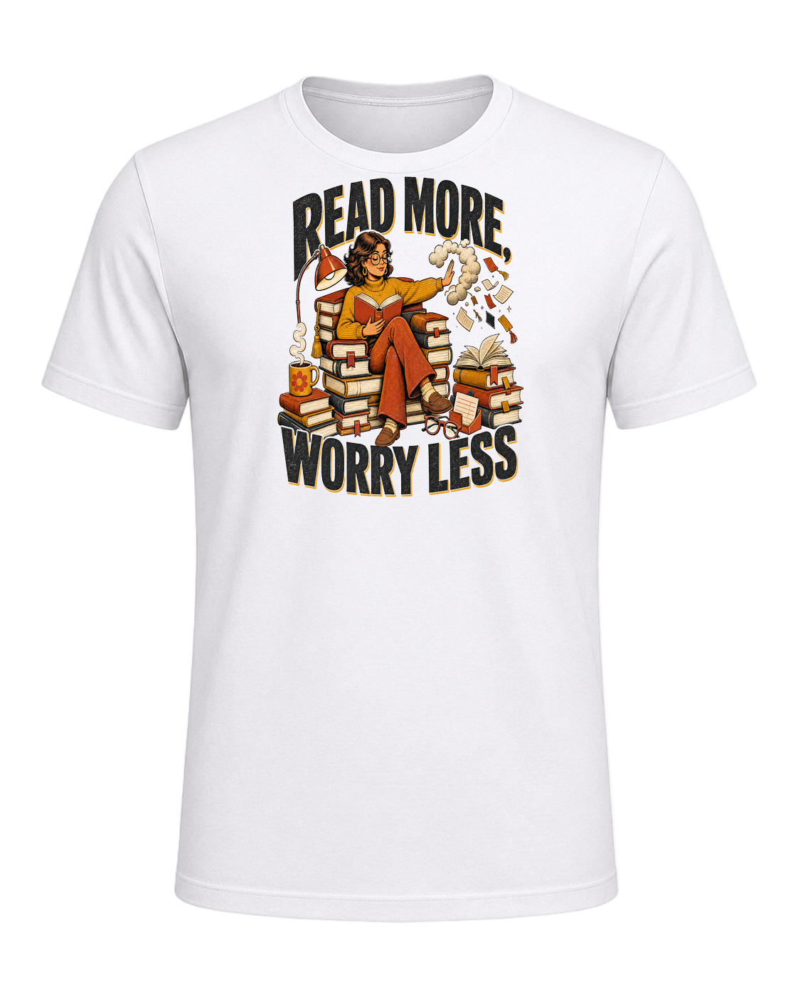 READ MORE, WORRY LESS — White