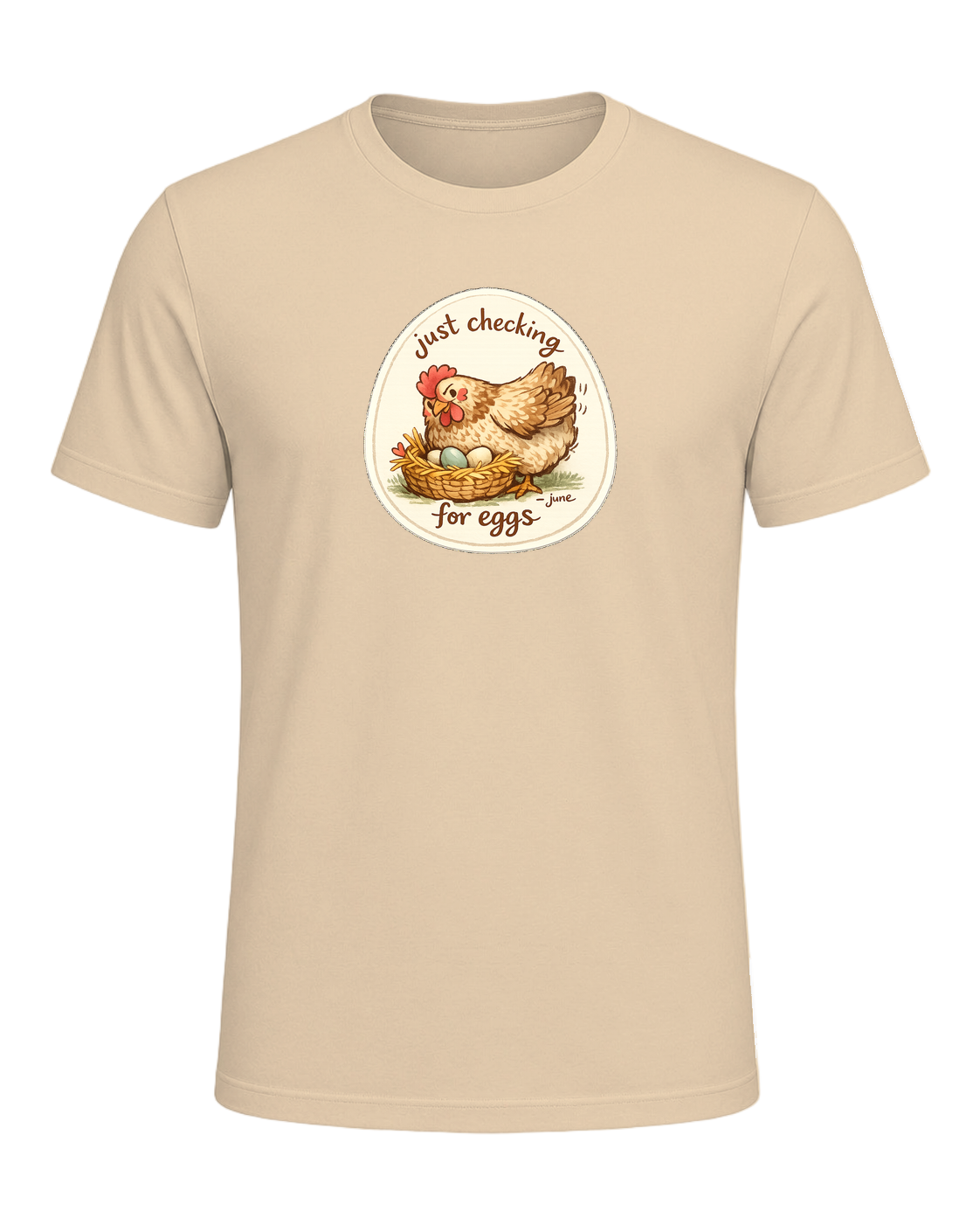 Just Checking For Eggs Tee — Soft Cream