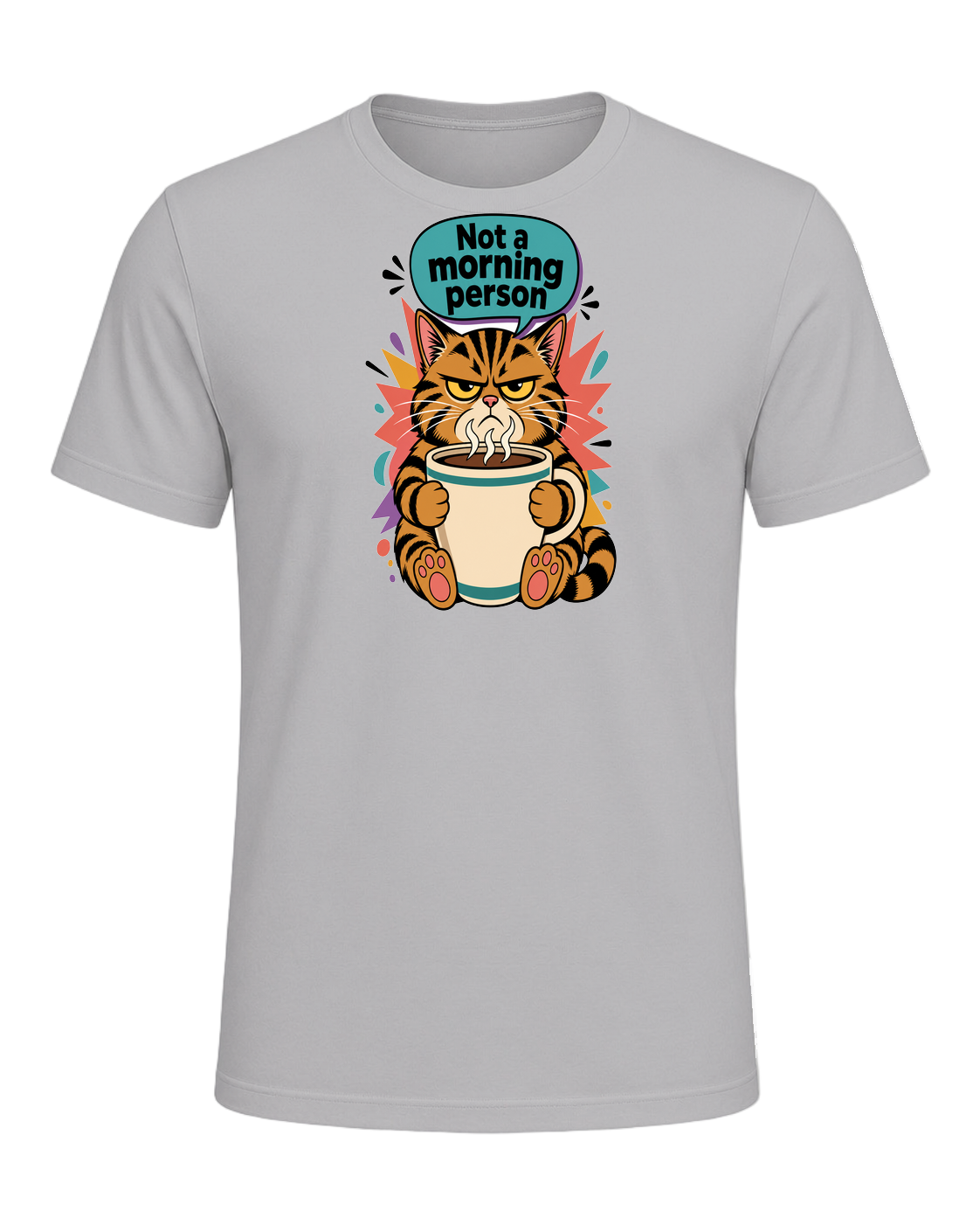 Grumpy Tabby Coffee — Athletic Heather