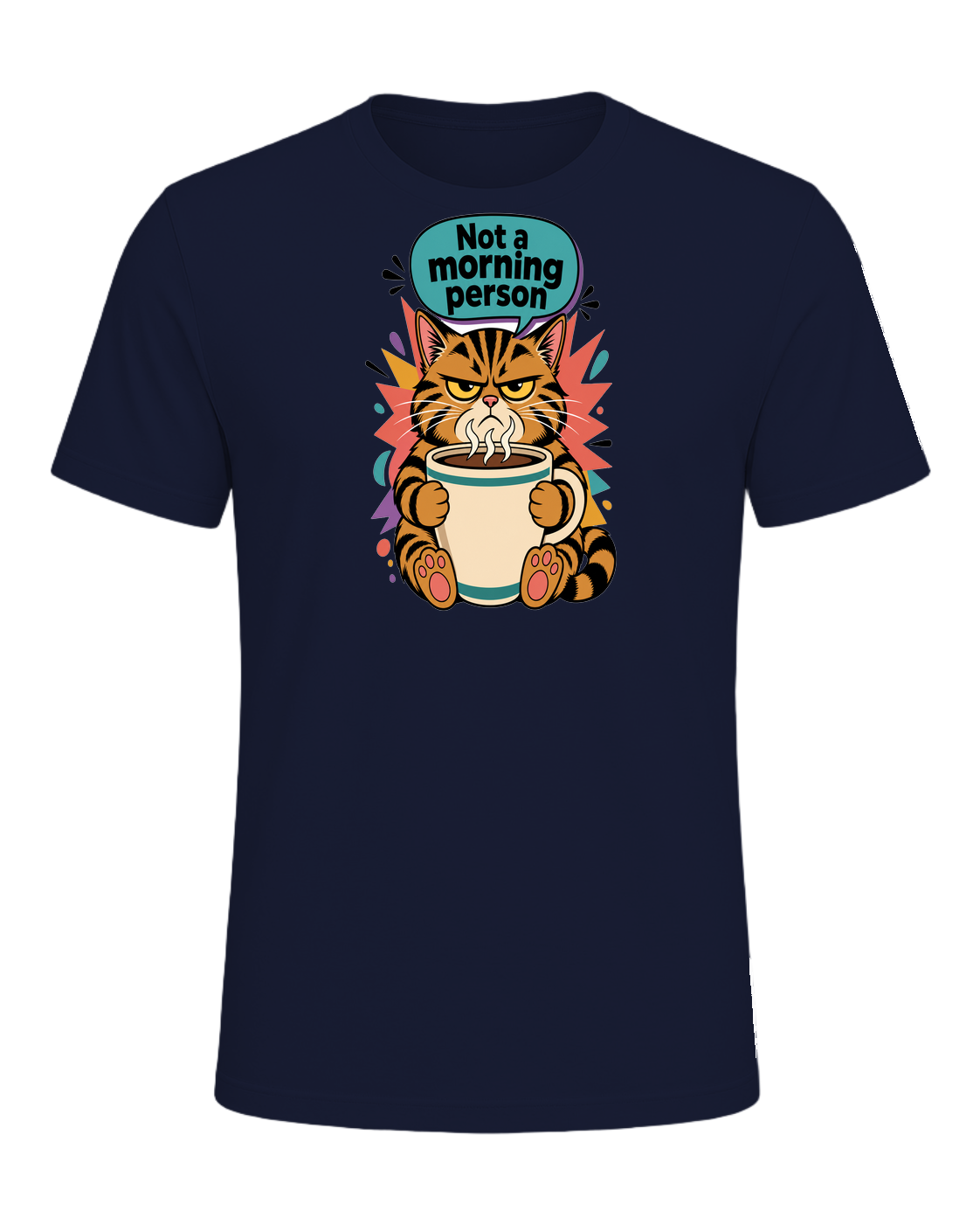 Grumpy Tabby Coffee — Navy