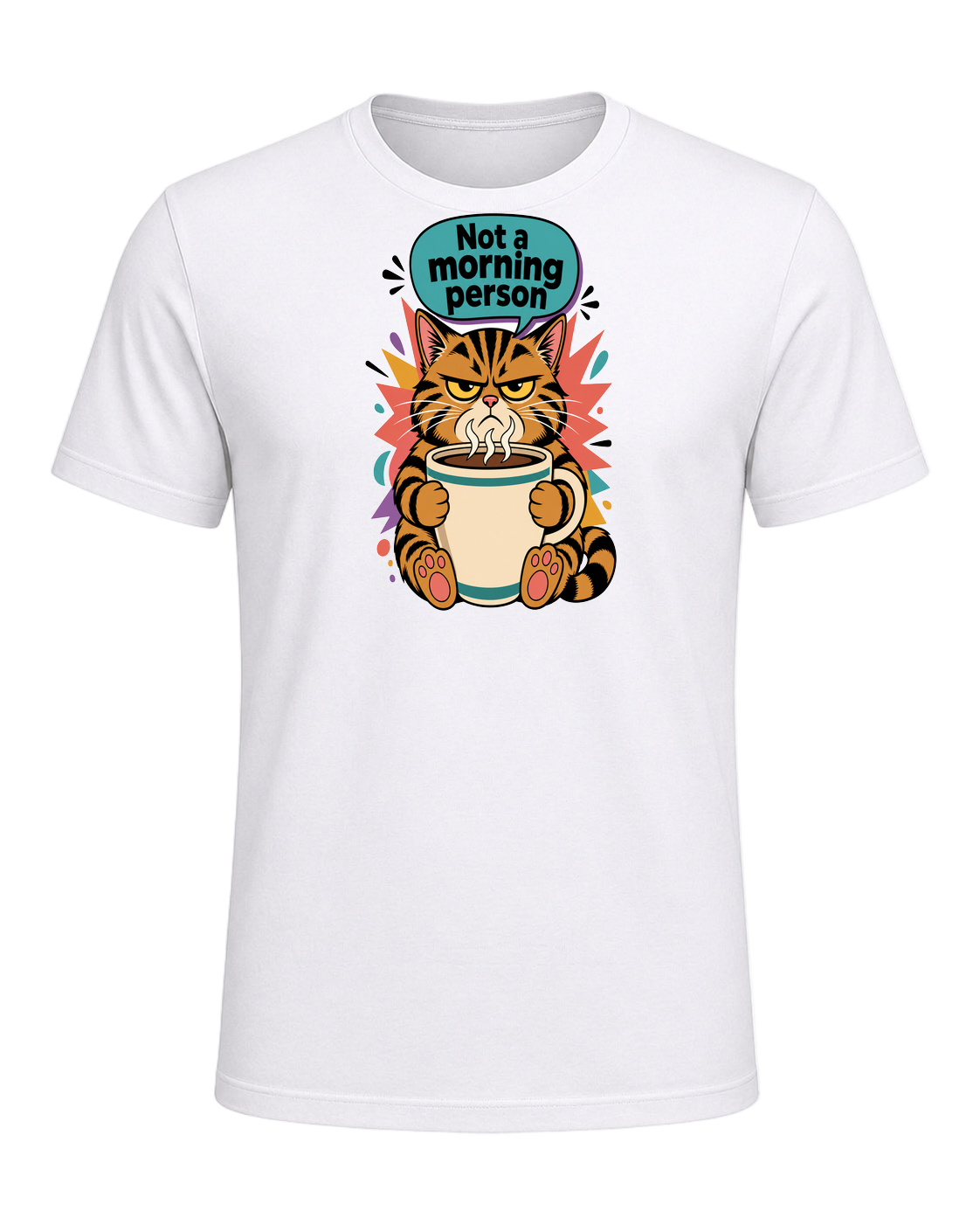 Grumpy Tabby Coffee — White