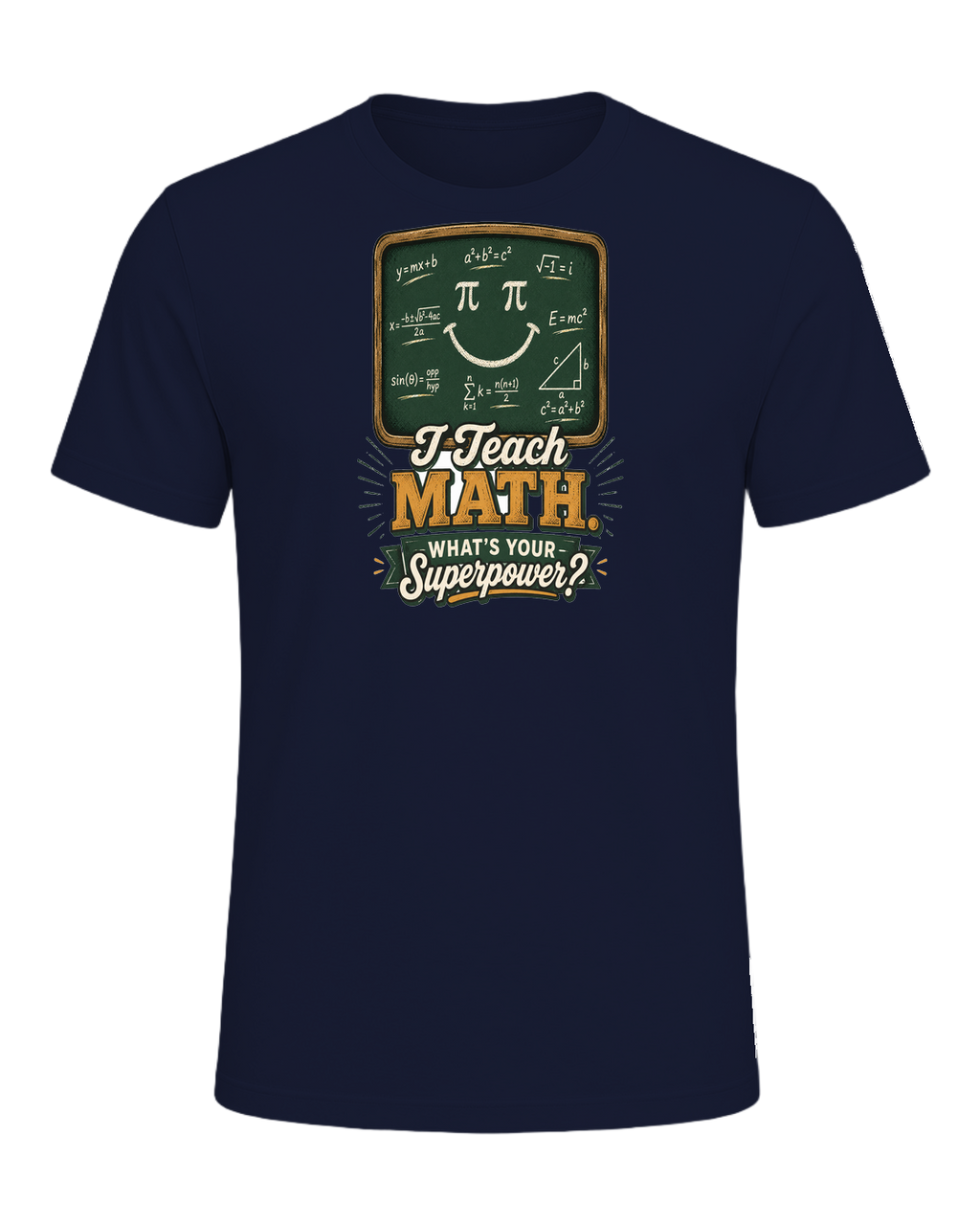 Math Pun Teacher — Navy